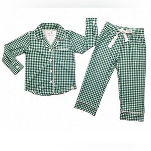 Love & Grow Green Gingham Adult Small Unisex Lounge